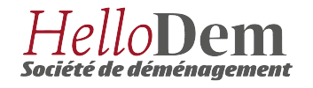 Logo de HelloDem, déménagement professionnel